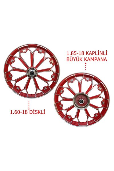 SEVGENT 125Cg Ön-Arka Jant Örümcek Amblemli Kırmızı