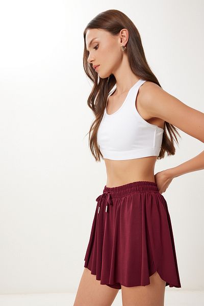 Lovelyİstanbul Mini pantaloni scurți cu talie înaltă în două straturi
