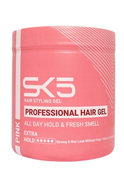 SK5 Pink All-Day Hold Styling Gel - Lightweight Professional Styling, 1000ml
