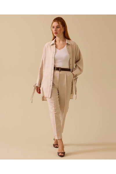SEÇİL High Waist Ankle Length Trousers