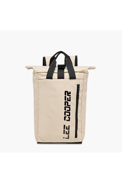 Lee Cooper Lee Cooper Logo Print Backpack with Adjustable Straps and Zip Closure