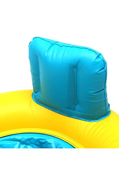 Ikonka Διπλό φουσκωτό δαχτυλίδι μητέρας και παιδιού 83x60εκ. Κίτρινο