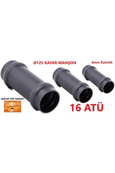 ece life Kayar Manşon -125'lik -U Pvc -Contalı -Geçme Muflu -Temiz Su -PN16 A...