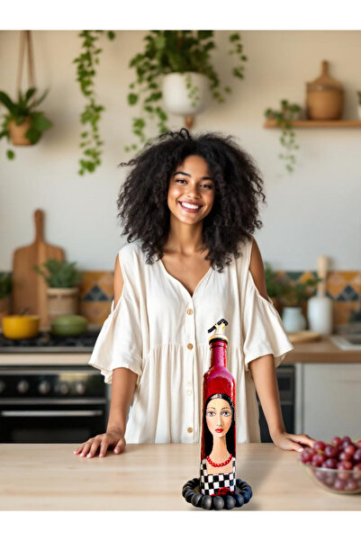 Mes Reves 500 ml Handmade Woman Portrait Glass Oil Pot |   Sauce Bowl, Sauce Bowl, Kitchen & Tableware Accessory, Green