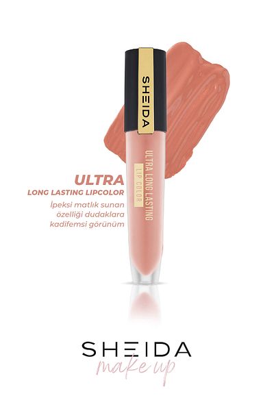 Sheida Long Lasting Matte Liquid Lipstick - Intense Pigment & Vitamin E Formula - No 26