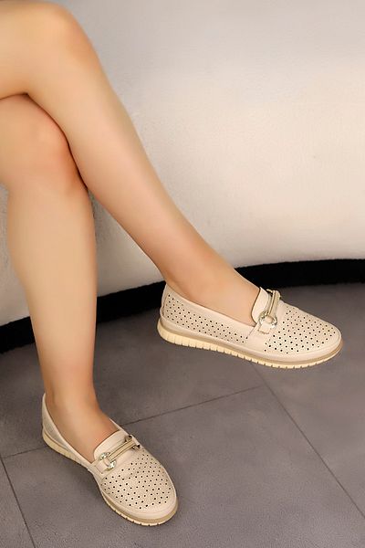 Mamito Ayakkabı Msn 200 Buckle Detailed Flat Sole Ballerinas