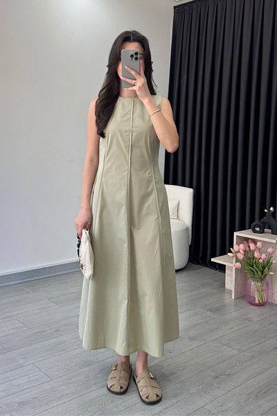 ECEMİ Alura Pens Detail Mint Dress