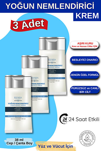 Elysian Essence Yoğun Nemlendirici Panthenol Krem 3'lü Set Cep, Çanta, Küçük ...