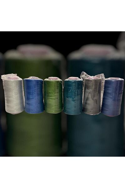 BİGÜMEX Colored Sewing Thread with Fishing Rod 6 Pcs (No14)
