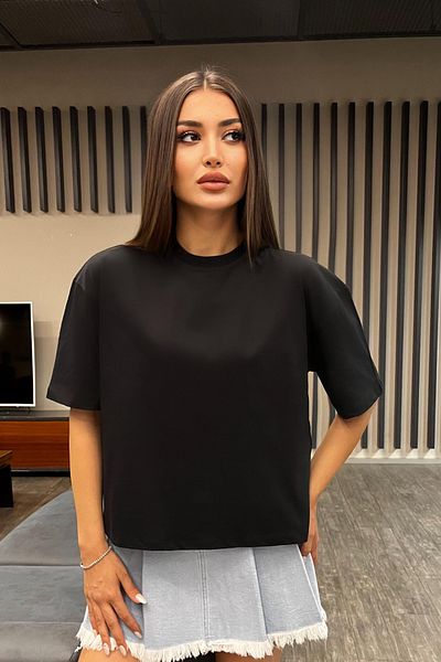 BİKELİFE Γυναικείο Oversize Basic βαμβακερό μπλουζάκι