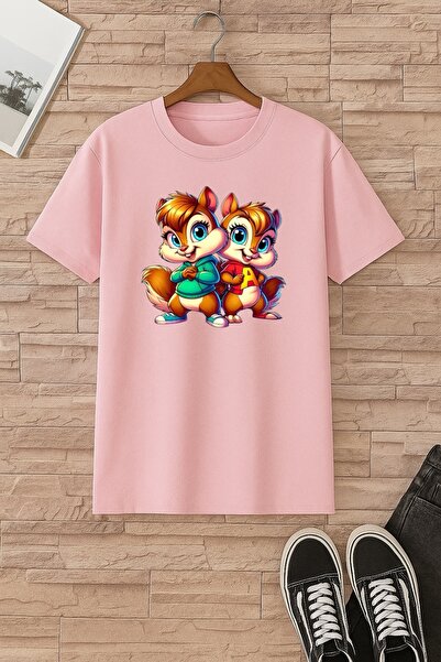 Madali Boutique ALVIN VE SİNCAPLAR BASKILI BASKILI OVERSİZE ÇOCUK T-SHİRT