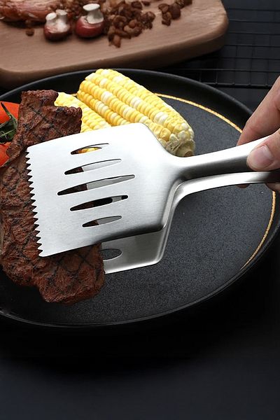 Vadi Stainless Steel Perforated Serving Tongs Pasta Salad Meat Tongs