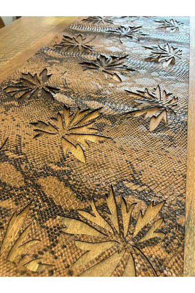 EHA LAZER Light Brown Snake Leather American Service Runner