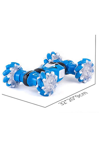 LUDIRO Αυτοκίνητο με 2 τηλεχειριστήρια, περιστροφή 360 μοιρών, διαδραστικά φώτα και ήχους, τροφοδοτείται από μπαταρία, μπλε