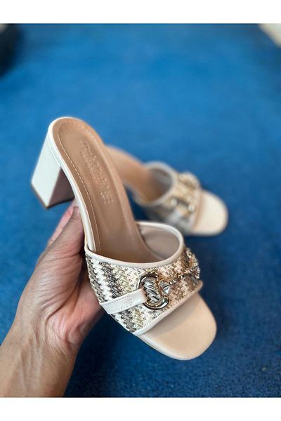 MİSS PARK MODA Cream Women's Casual Slippers