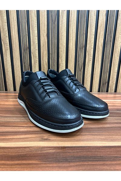shot night Genuine leather lace-up men's shoes
