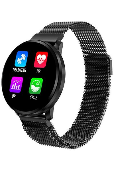 ideal STORE SmartWatch and Fitness Bracelet Full Screen 68, Magnetic Metal Bracelet, Heart Rate Monitoring
