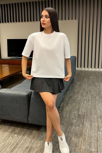 BİKELİFE Women's Oversize Basic Cotton T-Shirt