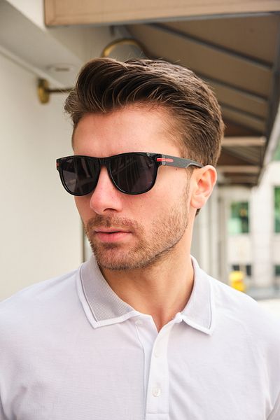 Monvago Mv23053 Red Detail Black Men's Sunglasses