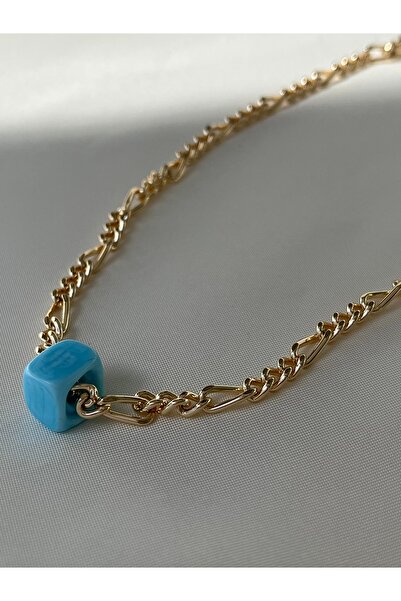 Twinssis Accessories الأزرق الطابق السفلي سلسلة من الخرز قلادة