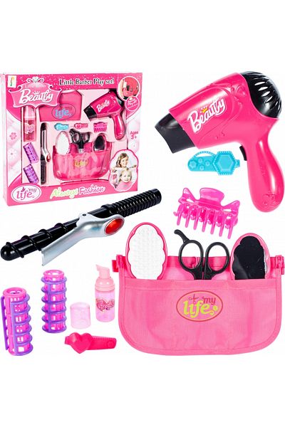 ideal STORE Complete Styling Set for Girls idealSTORE, BEAUTY FASHION BARBER, Equipped with 13 symbol accessories