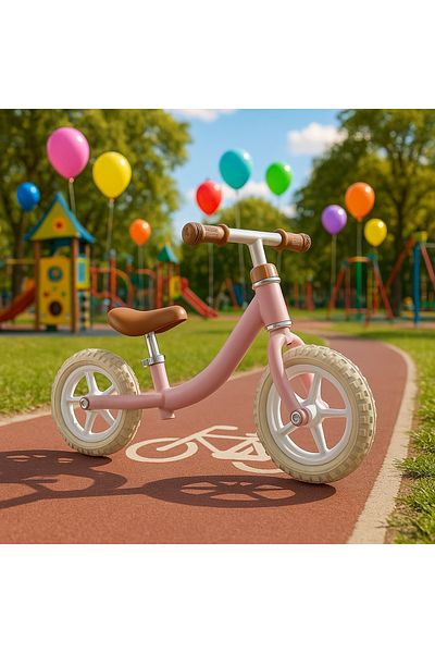 LUDIRO Bicicleta de Echilibru fara Pedale pentru Copii intre 2-5 Ani, Cu Sa si Ghidon Reglabile, Roz