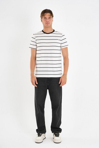 ALEXANDERGARDI Tricou cu decolteu contrastant în dungi