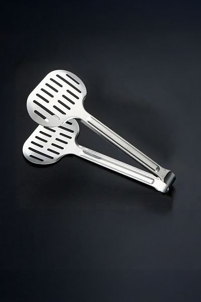 Vadi Stainless Steel Perforated Grill Serving Frying Pasta Kitchen Tongs