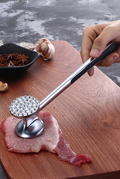 Vadi Double Sided Metal Meat Hammer – Butcher's Hammer Softener Apparatus