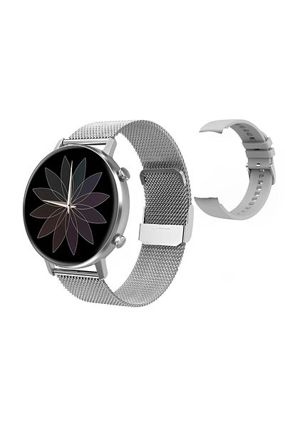ideal STORE Smartwatch TimeOn Silver IdealStore Full HD, 1.3 Inch Screen, Blood Pressure Monitoring and f