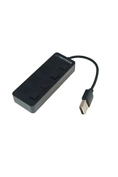 ESPERANZA Hub USB 2.0 cu 4 porturi cu comutatoare, Esperanza, 480 MB/s, negru