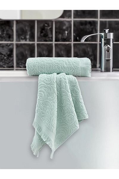 Karna Home Cotton Textured 2-Piece Towel Set 50X90