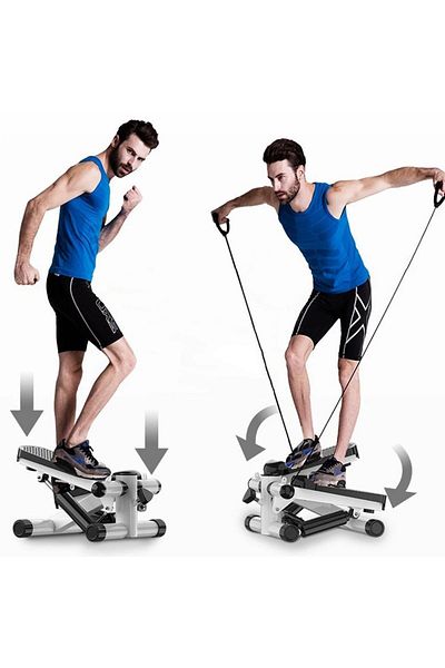 Blooming Plus Multi Stepper with Digital Display, Double Shock Absorber and Double Resistance Belt