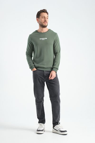 Shooter Sportswear Ανδρικό Deluxe φούτερ με λεπτομέρεια χακί εκτύπωσης Standard Fit