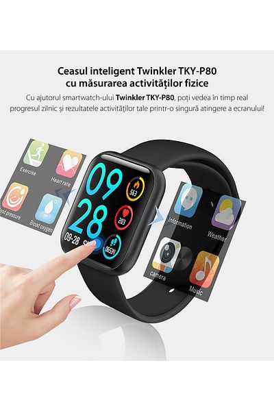 ideal STORE Smartwatch and Fitness Bracelet idealPRO Max8.0 Black with blood pressure monitoring function