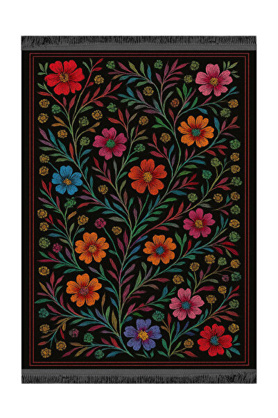 Rugs Modern Halı MOSSO Πολύχρωμα Λουλούδια με Μοτίβο Υφαντή Βάση Μοντέρνο Δια...