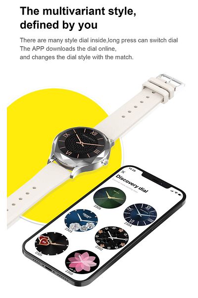 ideal STORE Ceas SmartWatch Diamond DT86 idealStore, Design Premium, Display 1.09 inch, Ecran LCD, Impermeabil I