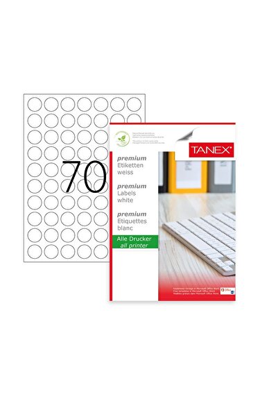 JokeyKırtasiye ملصق ليزر A4 جاهز للصق TW-2125 - قطر 25 مم - (100 ورقة / 7000 ...