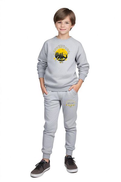 FYK KİDS Boy's Adventure Printed Cycling Collar Track Suits