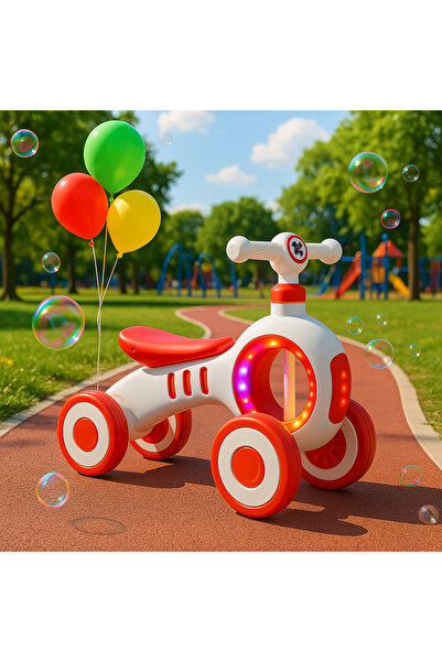 LUDIRO Ποδήλατο Ισορροπίας 2 σε 1, Πολύχρωμα Φώτα και Διαδραστικοί Ήχοι, Λευκ...