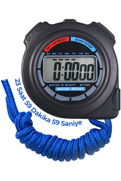 Genel Markalar Dijital Su Geçirmez El Tipi Kronometre Hafızalı Boyun Askılı S...