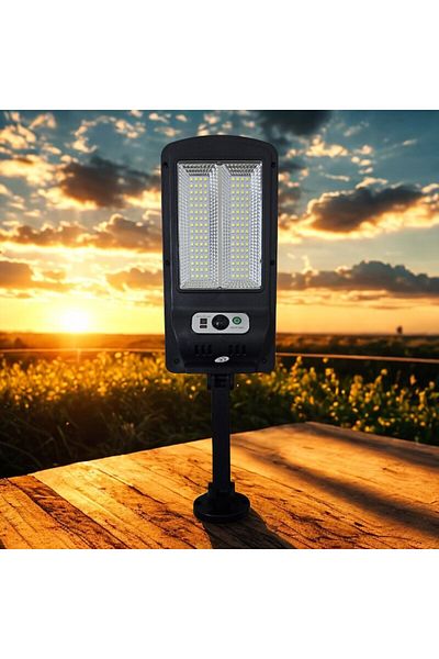 NEXTLY Lampa solara de exterior cu telecomanda NEXTLY, ajustabila, 128 leduri SMD, ABS, W755-2, negru