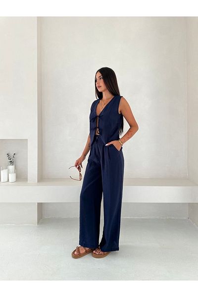 Last EGC Palazo Pants Vest Double Bottom Top Set