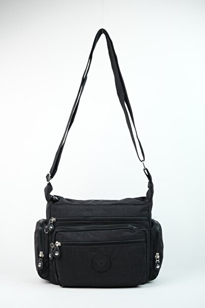 571 Collections Çanta MİLEY Krinkıl Kumaş, Çok Gözlü Kadın Çapraz Çanta