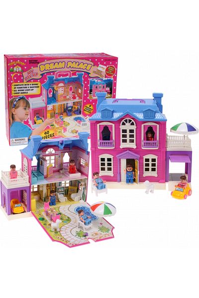 ideal STORE Dollhouse with IDL FURNITURE, MAGIC PALACE AMBASSADOR, Accessorized with Fun Symbolic Elements