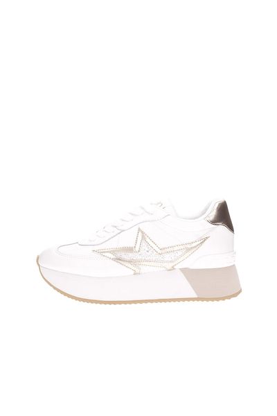Liu Jo SNEAKERS DREAMY 03 - CALF LEATHER/METALLI OFF WHITE/LIGHT GOLD Women, marimea 38