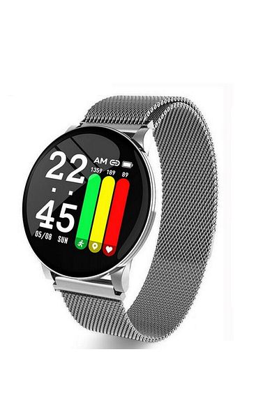 ideal STORE Ceas SmartWatch si Bratara Fitness Sport Fashion wear W8, Display 1.3 inch, Monitorizare pasi si dis