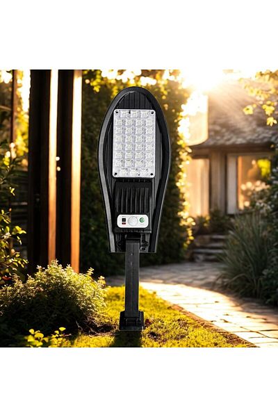 NEXTLY Lampa solara de exterior NEXTLY W777A, cu telecomanda, 3 moduri de functionare, waterproof, neagra