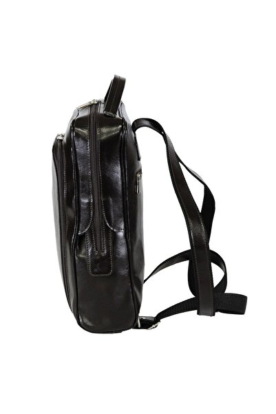 Magazinul de genti Rucsac unisex, din piele naturala moale, model 236, Maro inchis