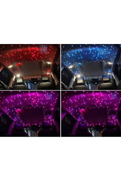 divendi-ro LED RGBW LED RGBW optic wires kit for car ceiling, 16W, 300 wires 3m long